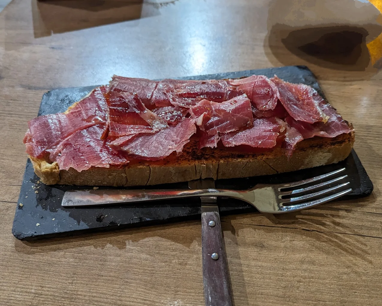 Tosta de jamón ibérico